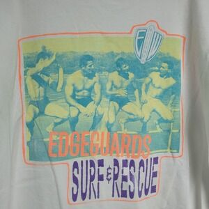 Vintage Edgewear EW Surf Rescue Lifeguard 80s 90s Shirt Large USA Single Board